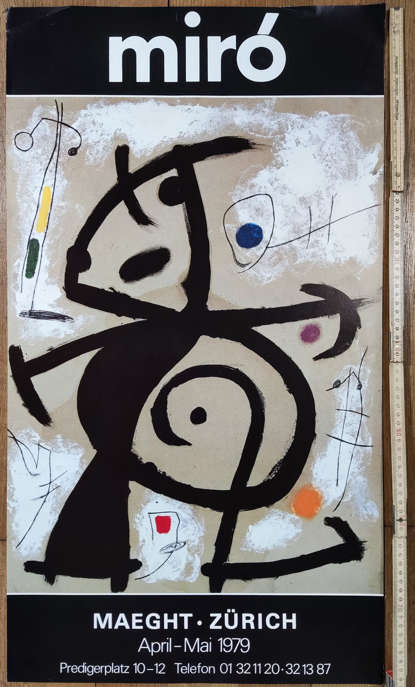 Joan Miró original art poster - 17.5"×31.5" (44.5×80cm)