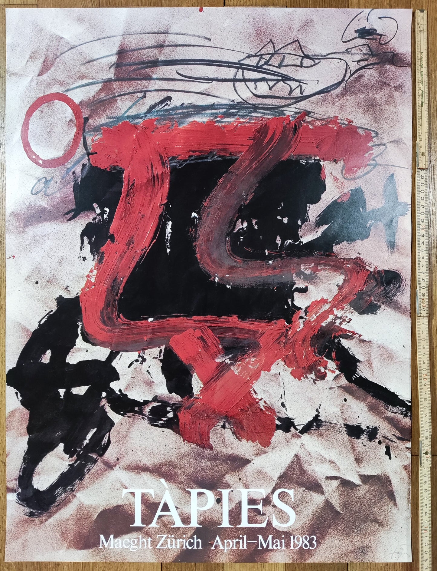 Antoni Tàpies art poster - 21.9"×29.7" (55.5×75.5cm)
