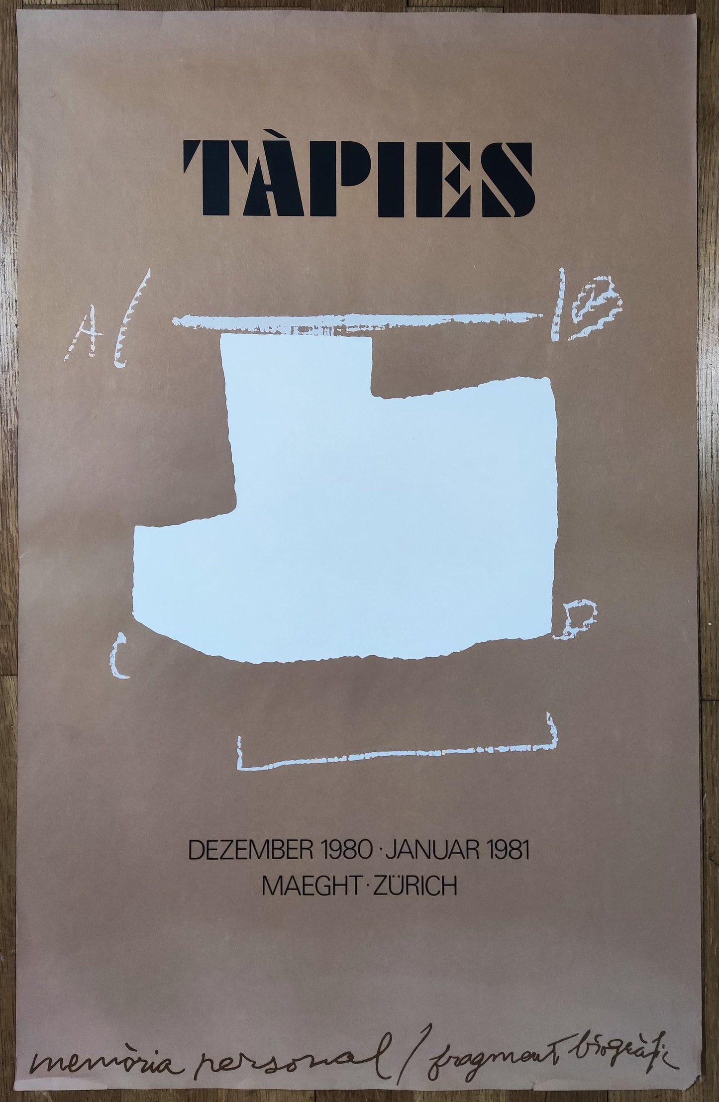 Antoni Tàpies art poster - 23.6"×37.4" (60×95cm)
