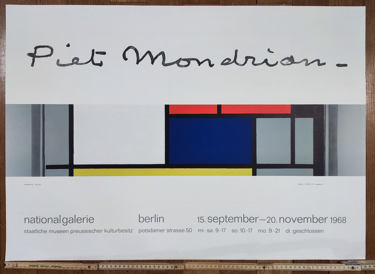 Piet Mondrian original art poster - 33.1"×23.4" (84×59.5cm)