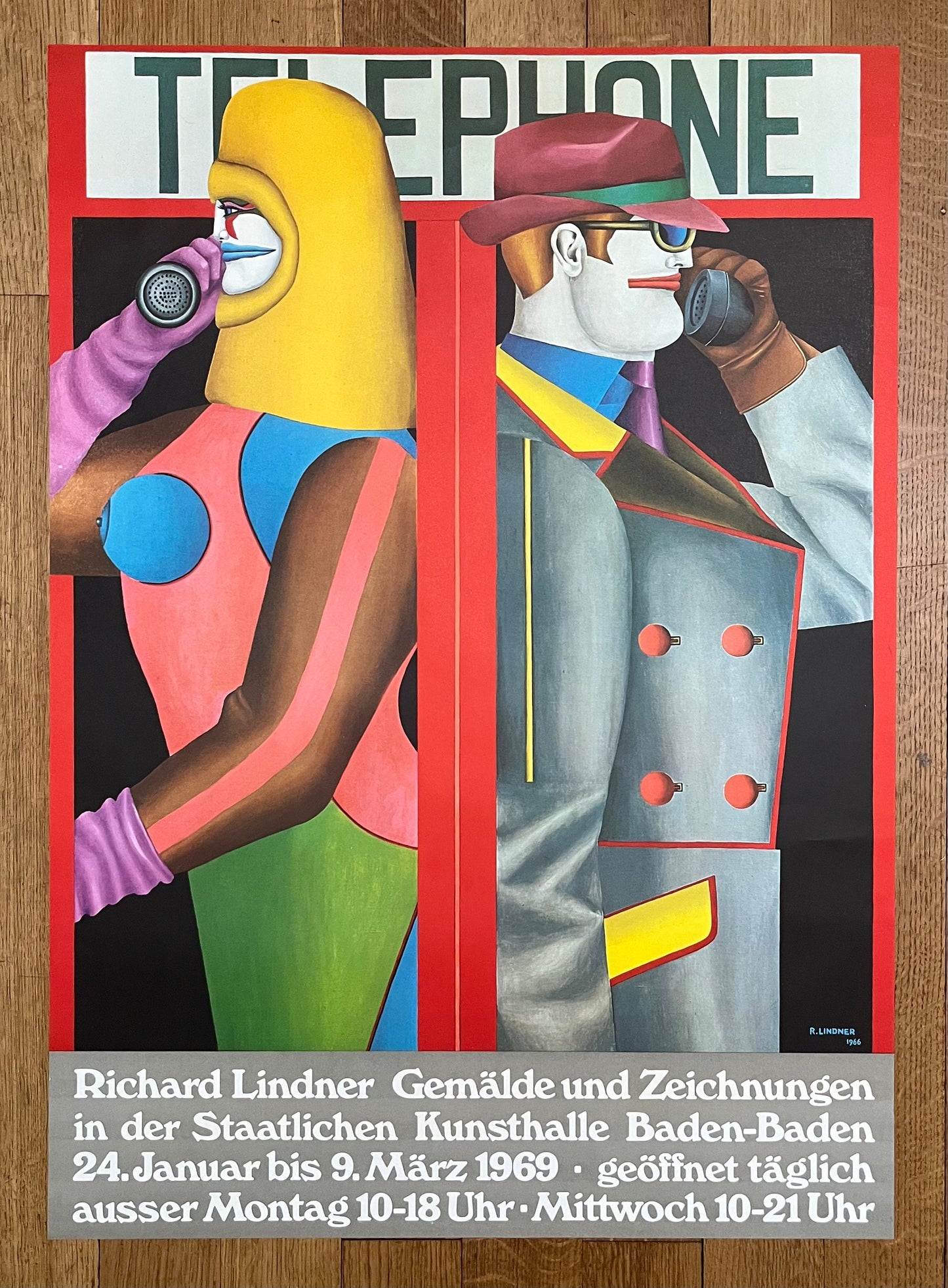 Richard Lindner original art exhibition poster pop art - 23.6"×33.1" (60×84cm)