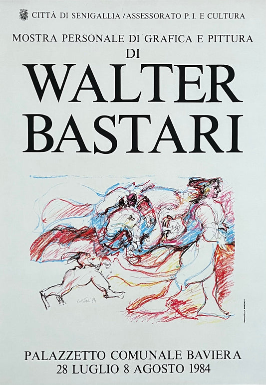 Walter Bastari original art poster - 27.6"×39.4" (70×100cm)