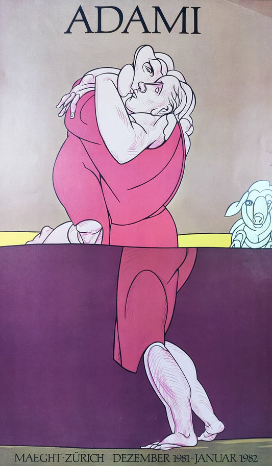 Valerio Adami original art poster - 17.3"×29.1" (44×74cm)