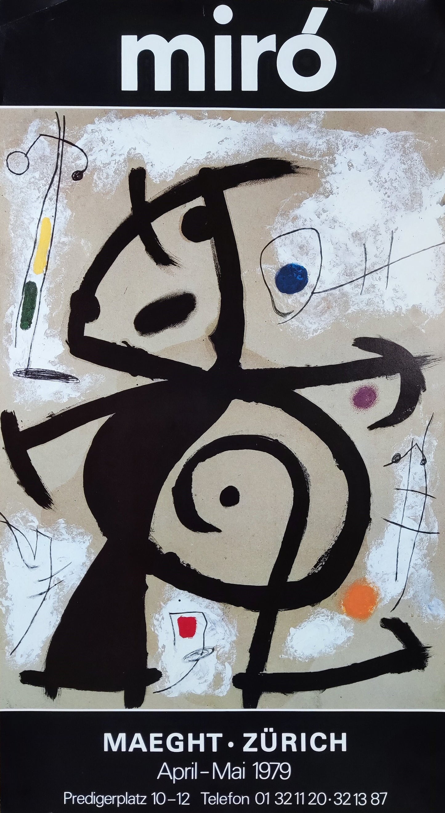 Joan Miró original art poster - 17.5"×31.5" (44.5×80cm)