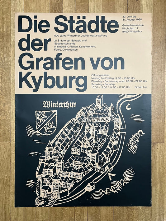 Winterthur original art poster - 35.6"×50.4" (90.5×128cm)