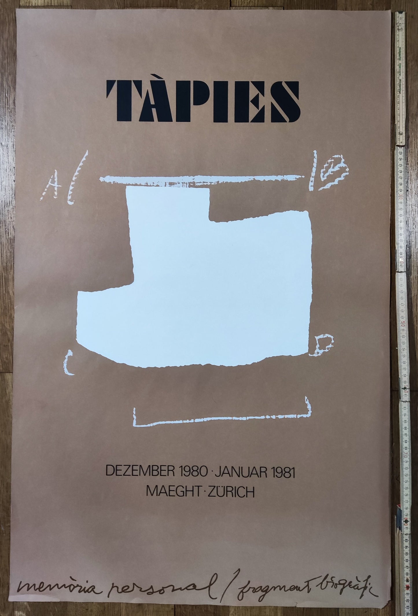 Antoni Tàpies art poster - 23.6"×37.4" (60×95cm)