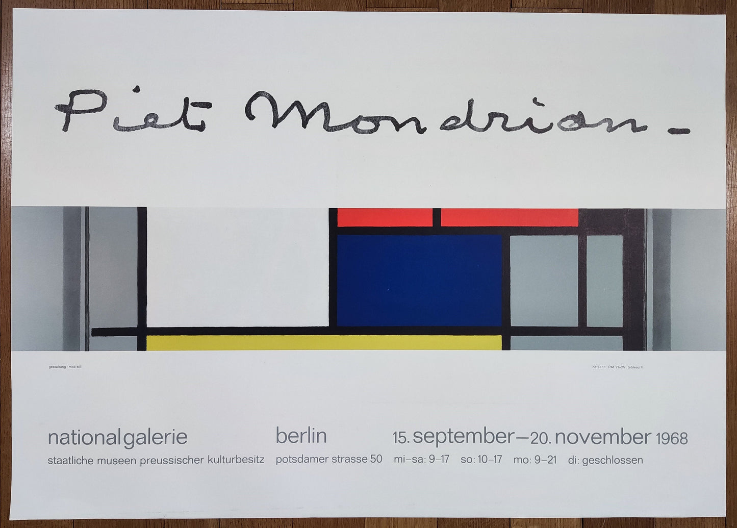 Piet Mondrian original art poster - 33.1"×23.4" (84×59.5cm)