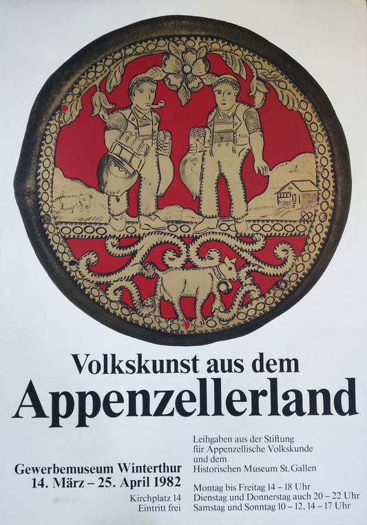 Volkskunst aus dem Appenzellerland exhibition poster - 35.6"×50.4" (90.5×128cm)