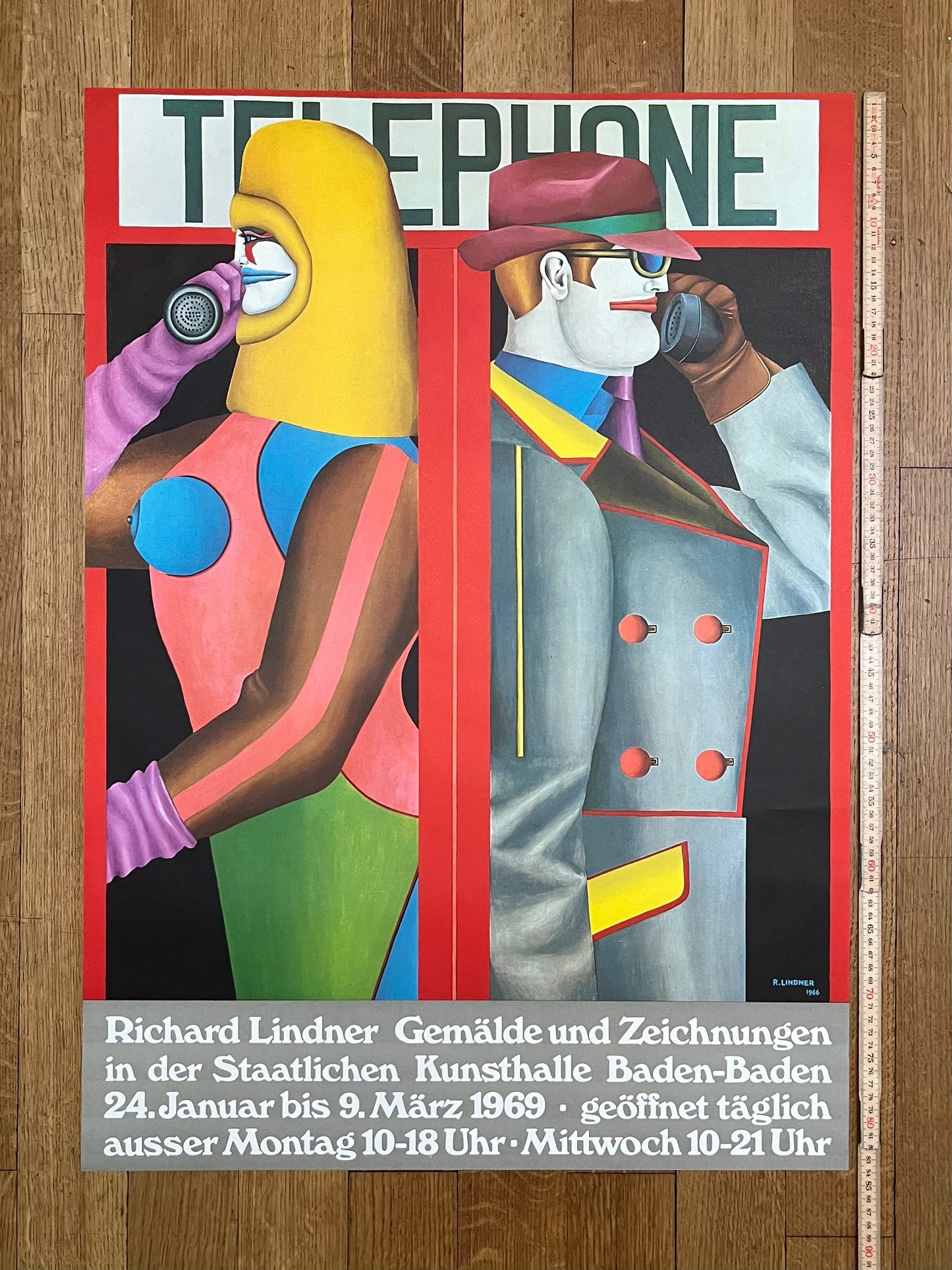 Richard Lindner original art exhibition poster pop art - 23.6"×33.1" (60×84cm)