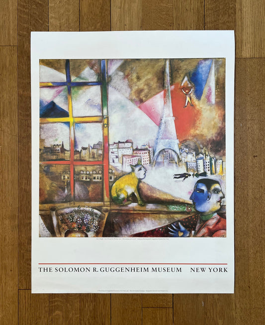 Chagall Guggenheim Museum art exhibition poster - 22.0"×28.5" (56×72.5cm)