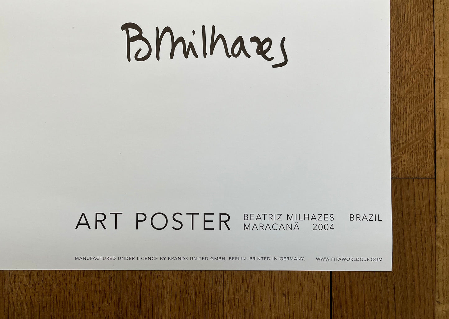 Beatriz Milhazes signed football poster - 26.0"×38.2" (66×97cm)