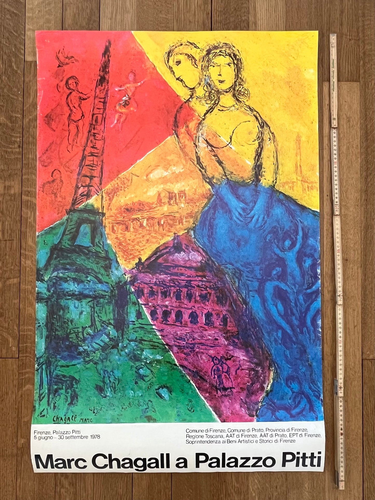 Marc Chagall original art poster - 25.2"×39.2" (64×99.5cm)