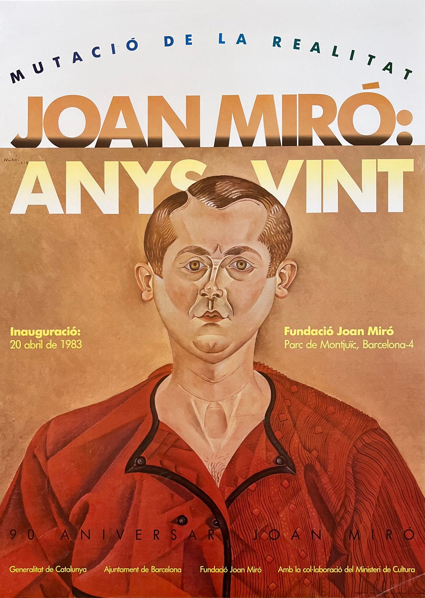 Miro original art exhibition poster - 19.7"×27.4" (50×69.7cm)