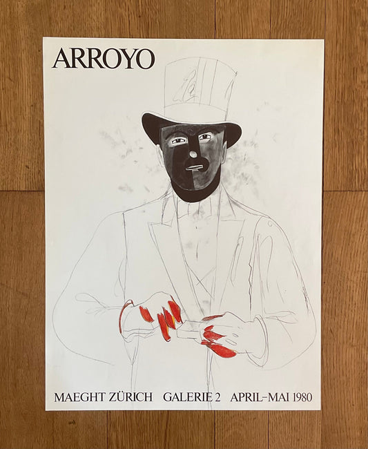 Eduardo Arroyo original art poster - 17.3"×23.0" (44×58.5cm)