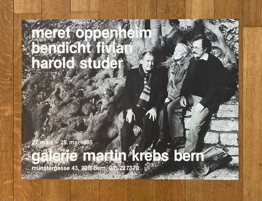 Meret Oppenheim original art exhibition poster - 25.4"×18.9" (64.5×48cm)
