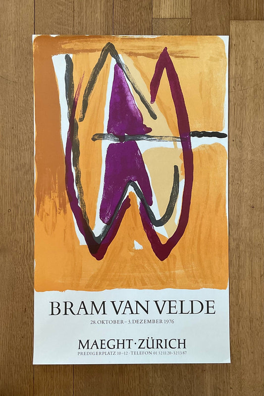 Bram van Velde original art poster - 16.7"×28.0" (42.5×71cm)