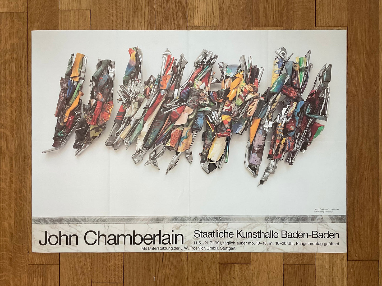 John Chamberlain original art poster folded - 33.1"×23.4" (84×59.5cm)