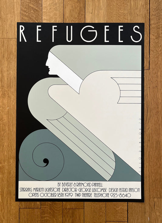 Theo Dimson Refugees original art poster - 20.1"×28.0" (51×71cm)