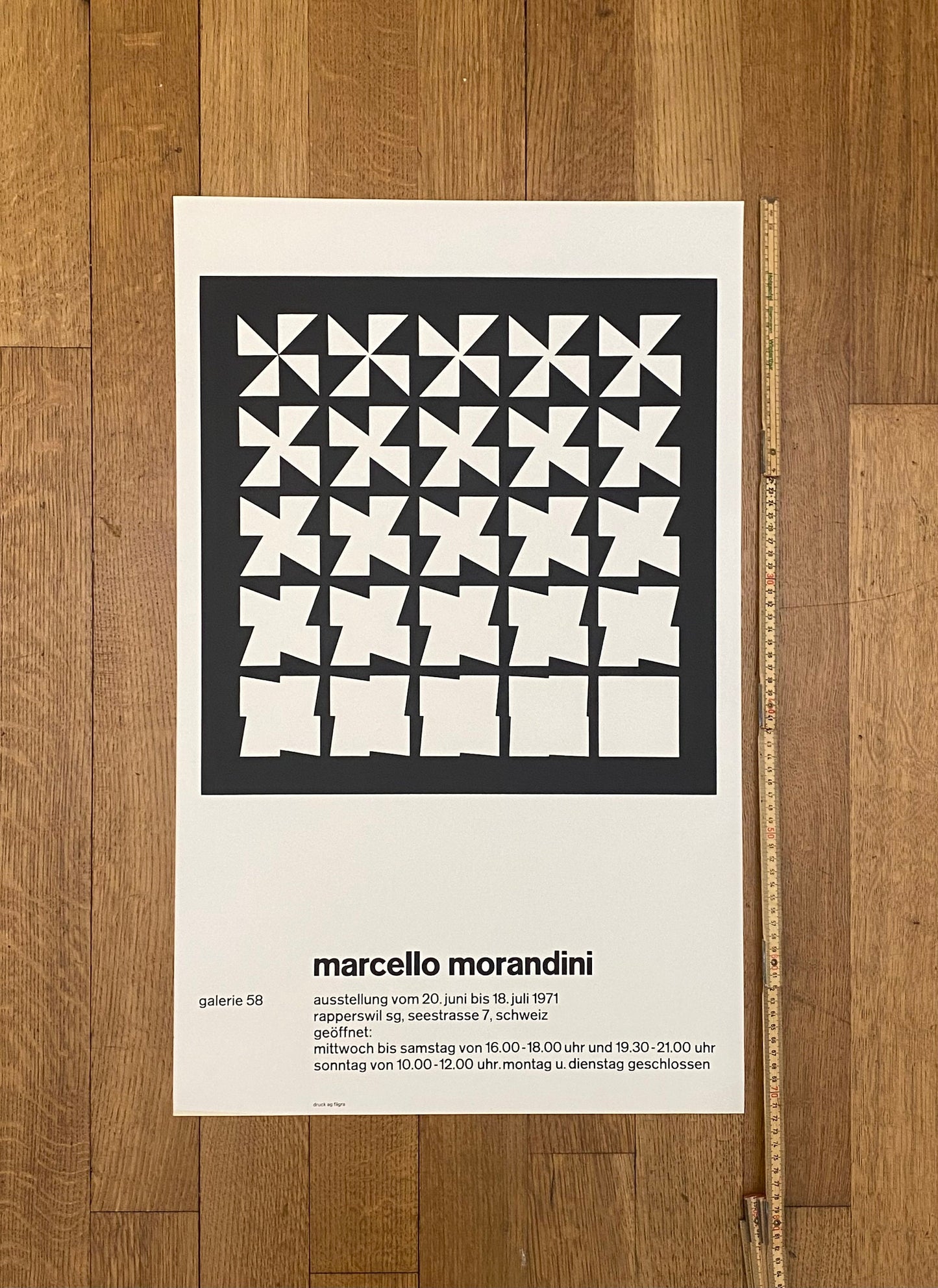 Marcello Morandini original art poster - 17.7"×28.3" (45×72cm)