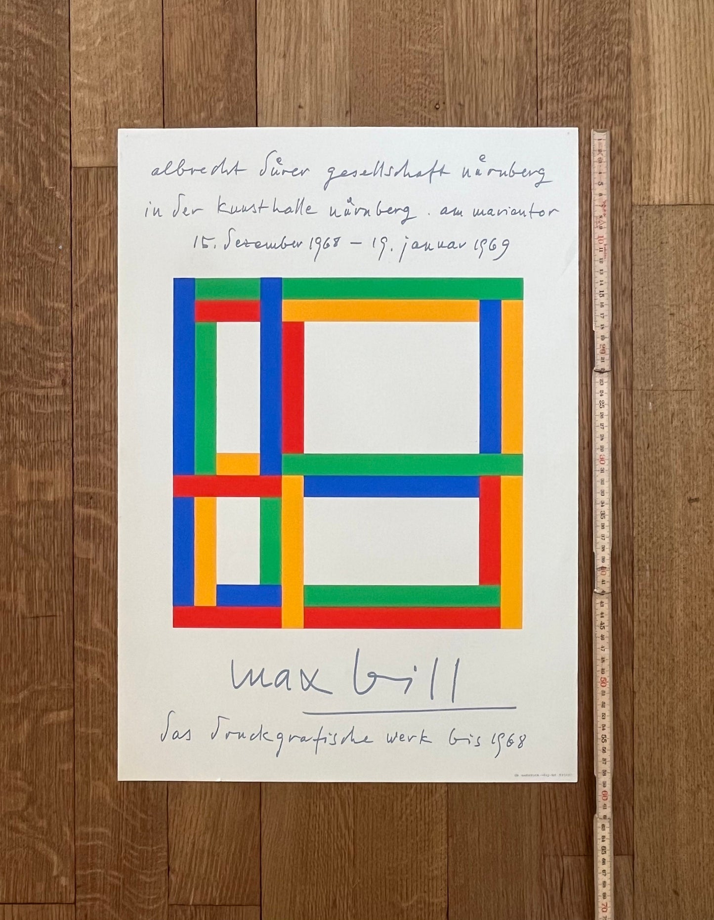 Max Bill original art poster - 16.5"×23.6" (42×60cm)