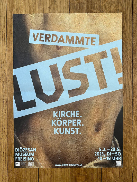 Verdammte Lust original art poster folded - 11.7"×16.5" (29.6×42cm)