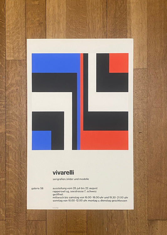 Carlo Vivarelli original art poster - 17.7"×28.3" (45×72cm)