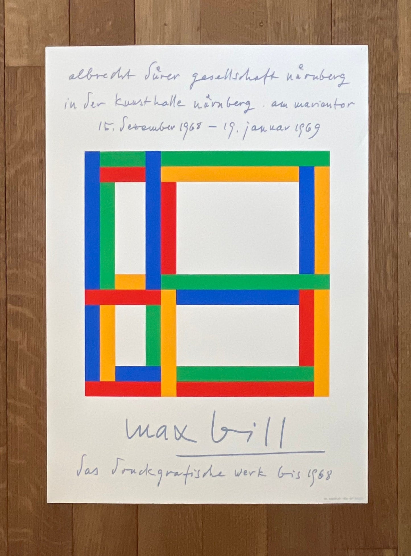 Max Bill original art poster - 16.5"×23.6" (42×60cm)