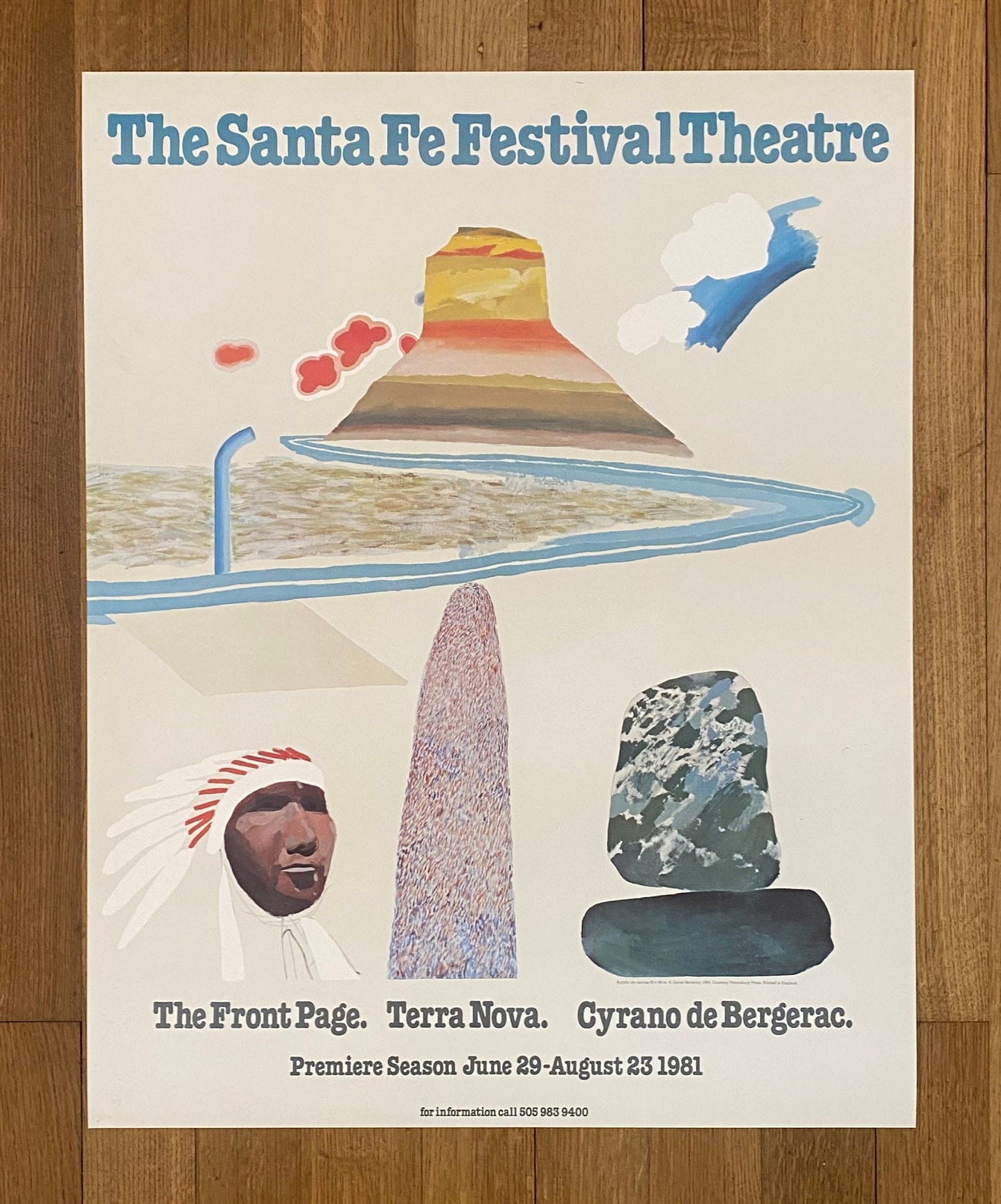 David Hockney original art poster - 24.4"×31.1" (62×79cm)