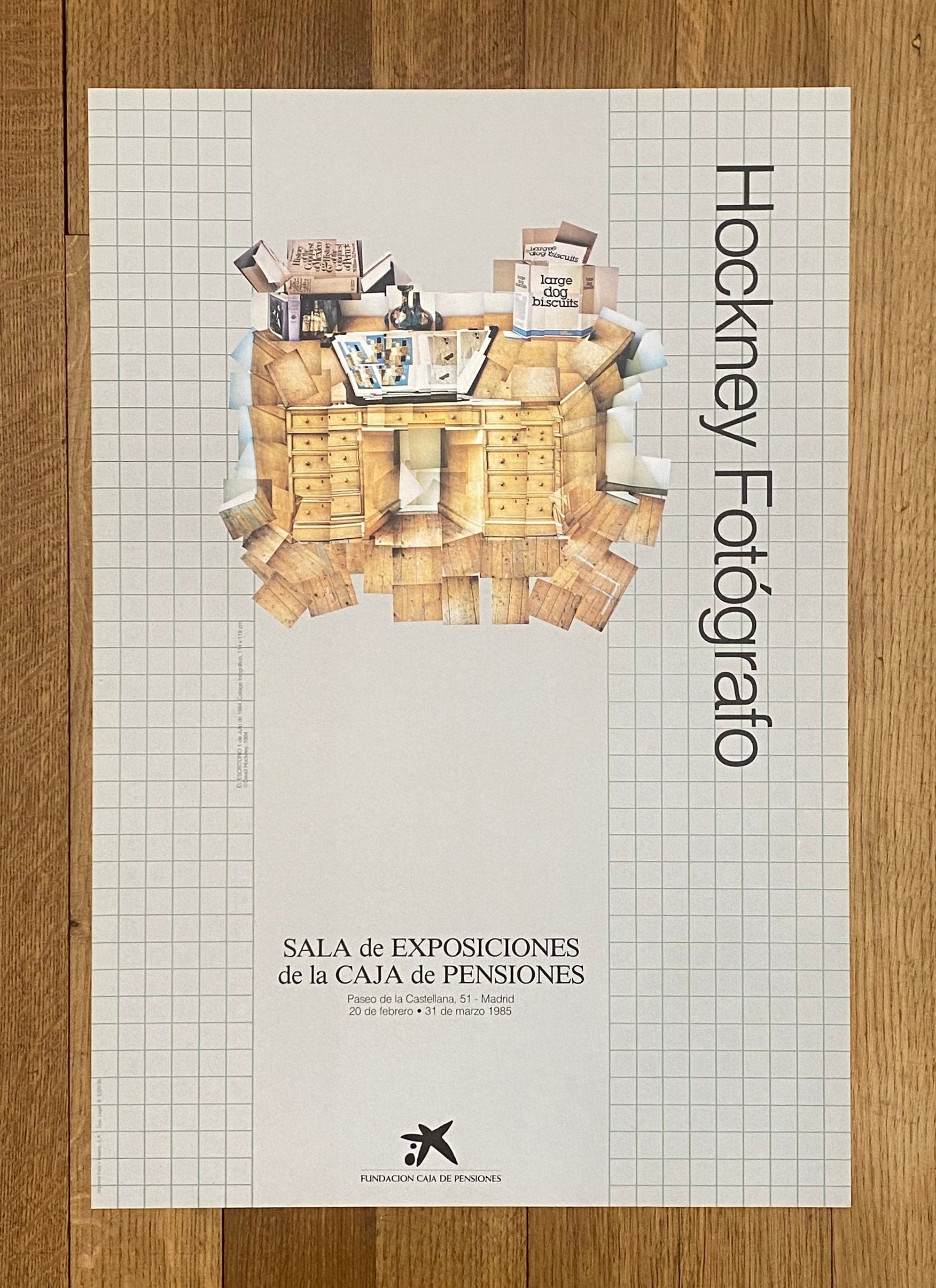 David Hockney original exhibition poster - 16.7"×24.4" (42.5×62cm)