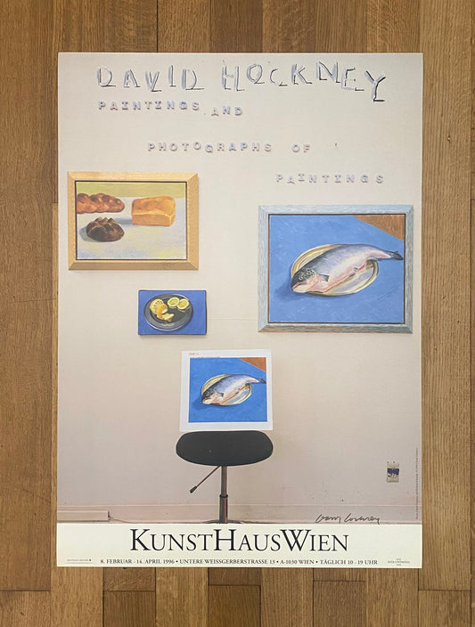 David Hockney signed original exhibition poster - 23.4"×32.9" (59.5×83.5cm)