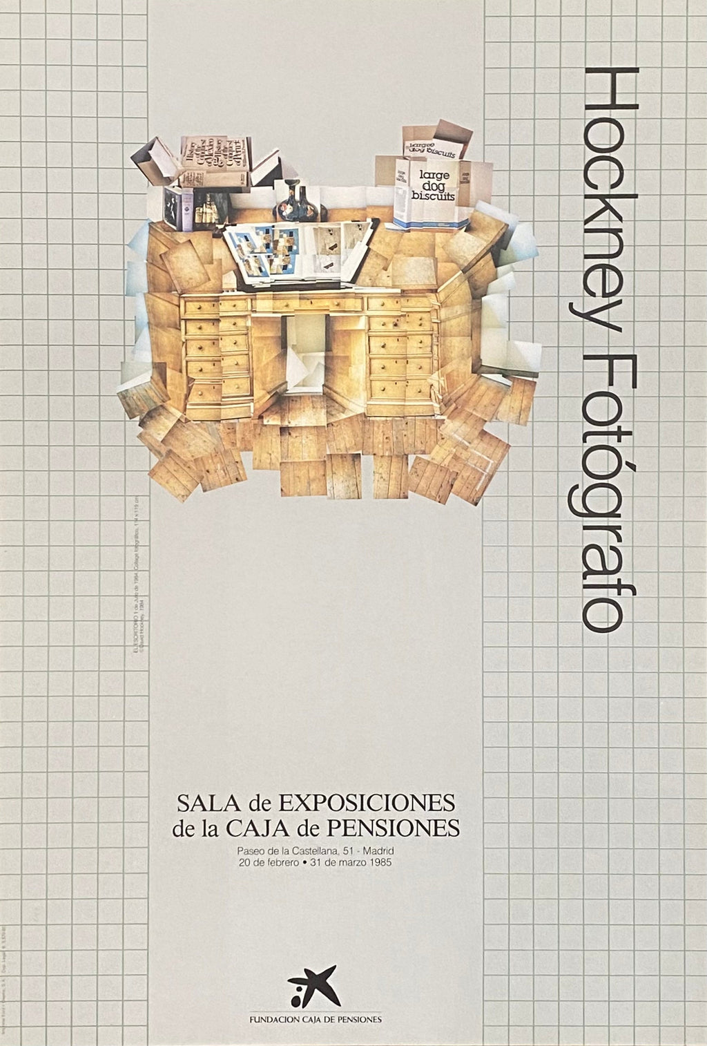 David Hockney original exhibition poster - 16.7"×24.4" (42.5×62cm)