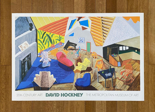 David Hockney original exhibition poster used - 41.9"×28.0" (106.5×71cm)