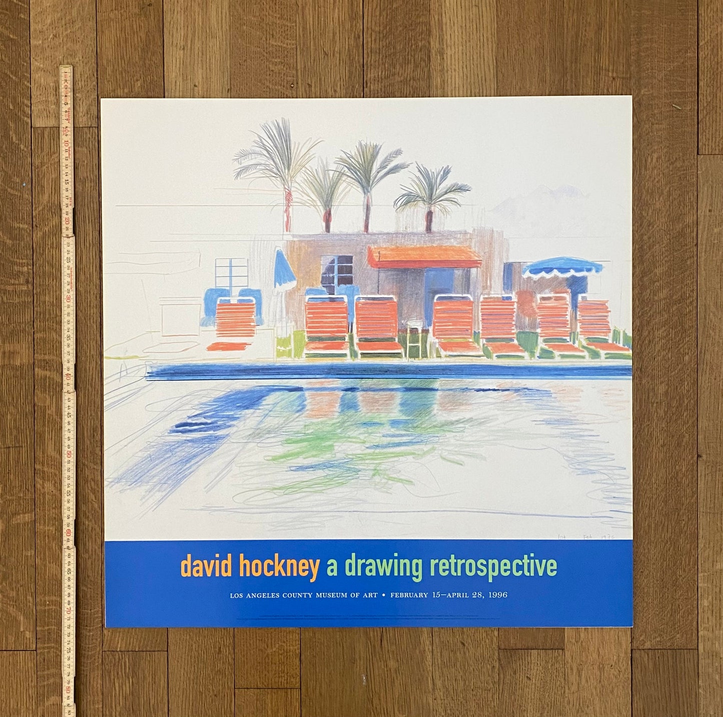 David Hockney original exhibition poster - 26.8"×26.8" (68×68cm)