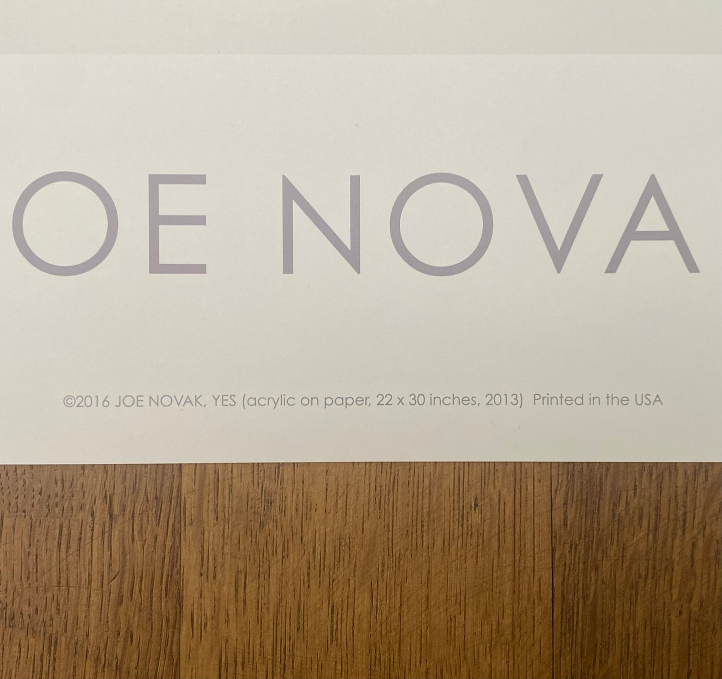 Joe Novak original art poster - 29.9"×24.0" (76×61cm)