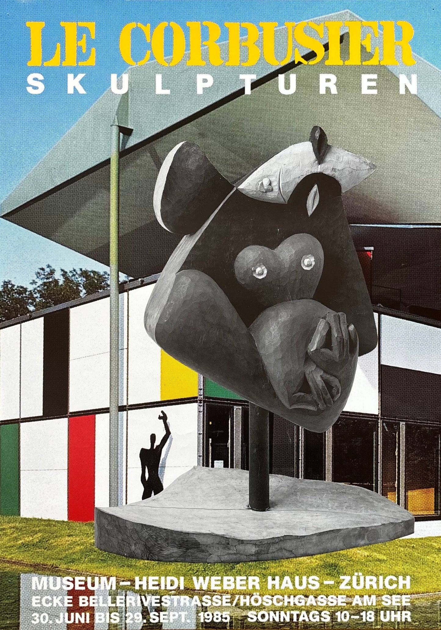 Le Corbusier original art poster - 16.7"×23.6" (42.5×60cm)