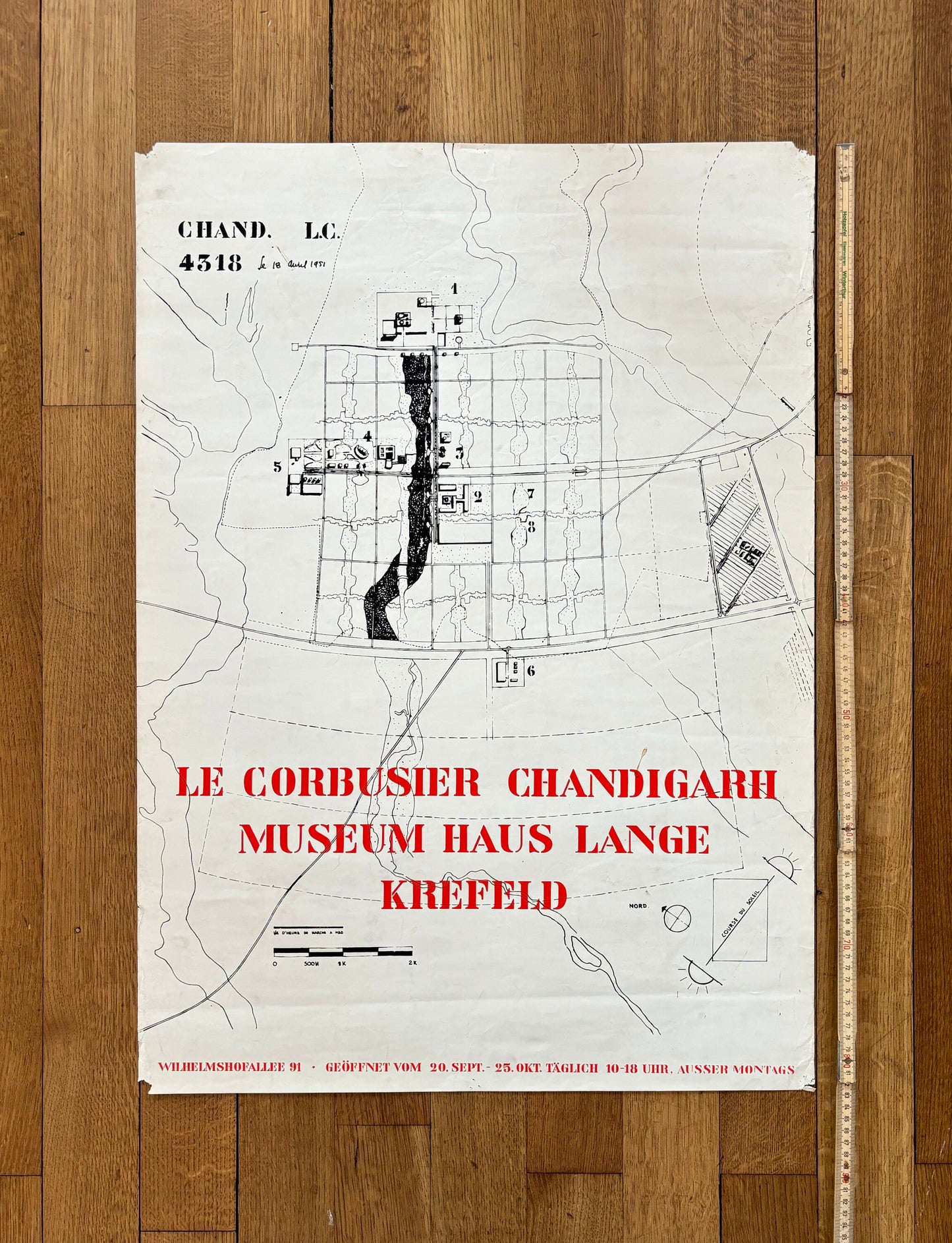 Le Corbusier original art poster - 23.6"×32.9" (60×83.5cm)