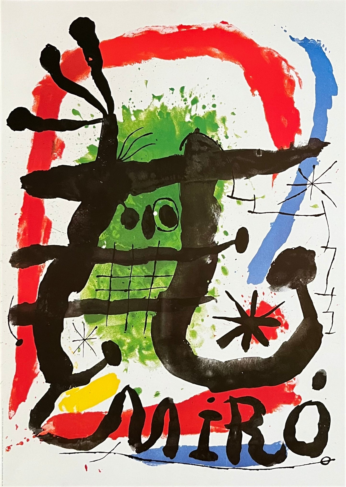 Miró original art exhibition poster - 24.0"×34.3" (61×87cm)