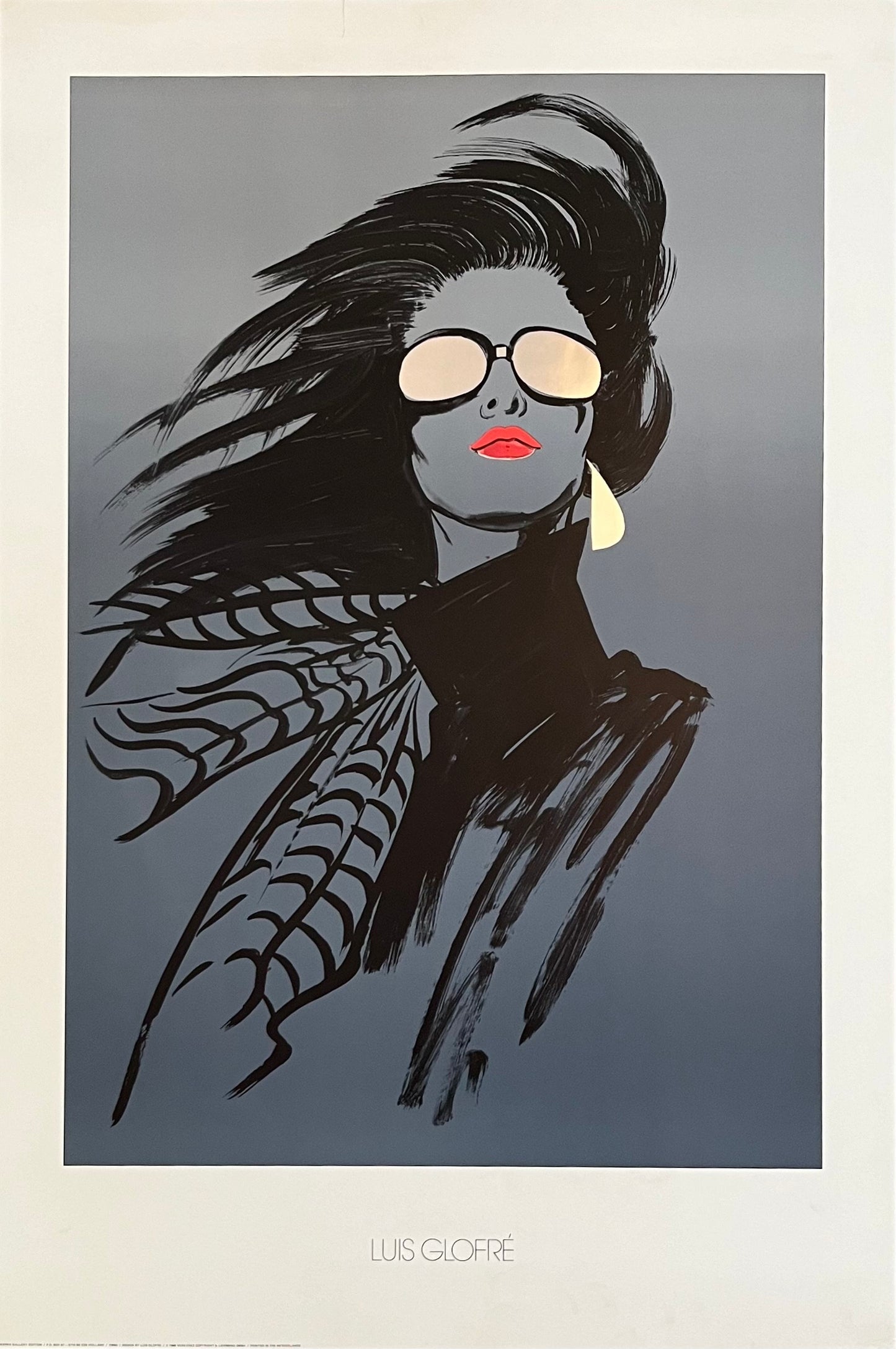 Luis Glofré original art poster - 24.4"×36.6" (62×93cm)