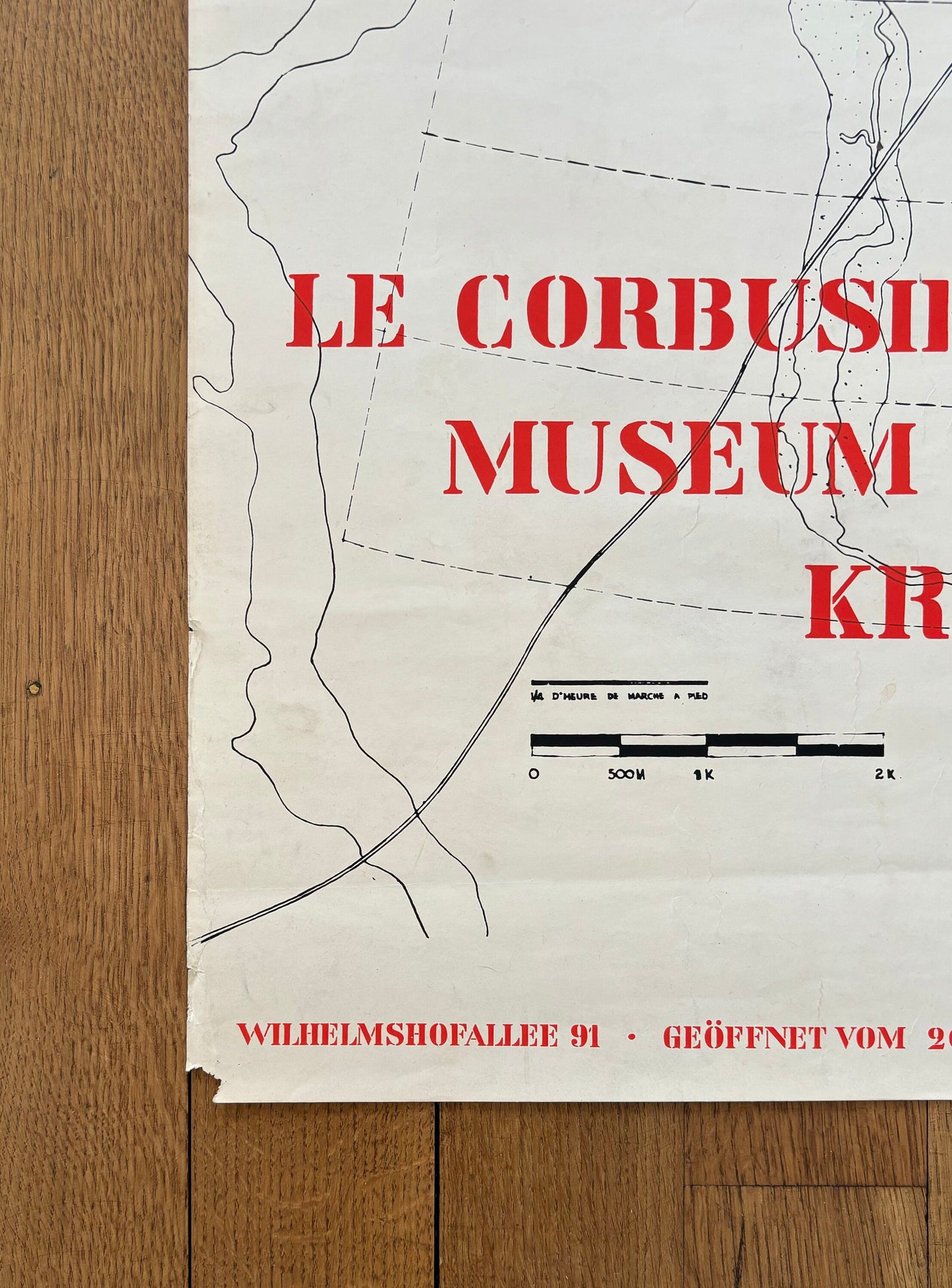 Le Corbusier original art poster - 23.6"×32.9" (60×83.5cm)