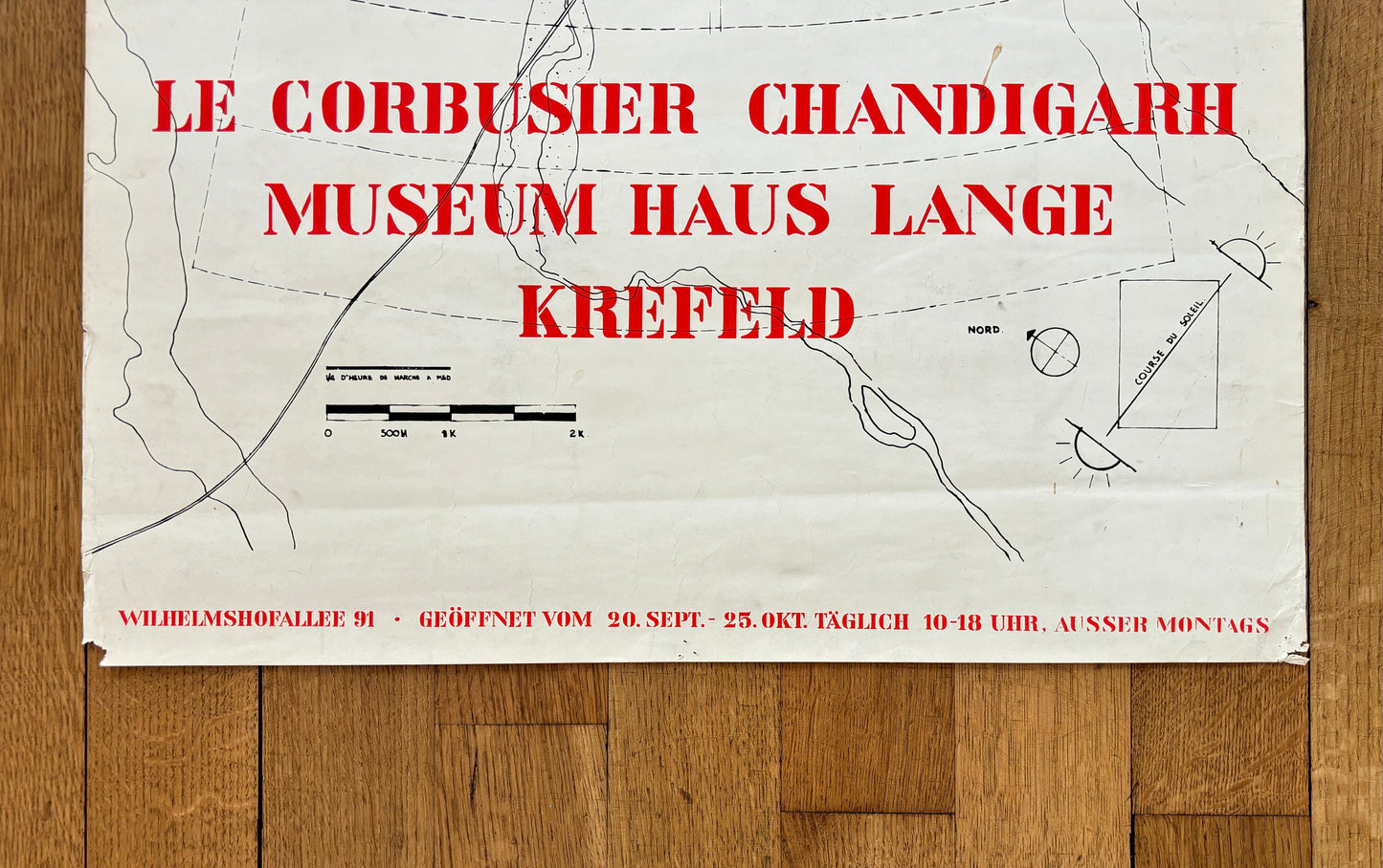 Le Corbusier original art poster - 23.6"×32.9" (60×83.5cm)