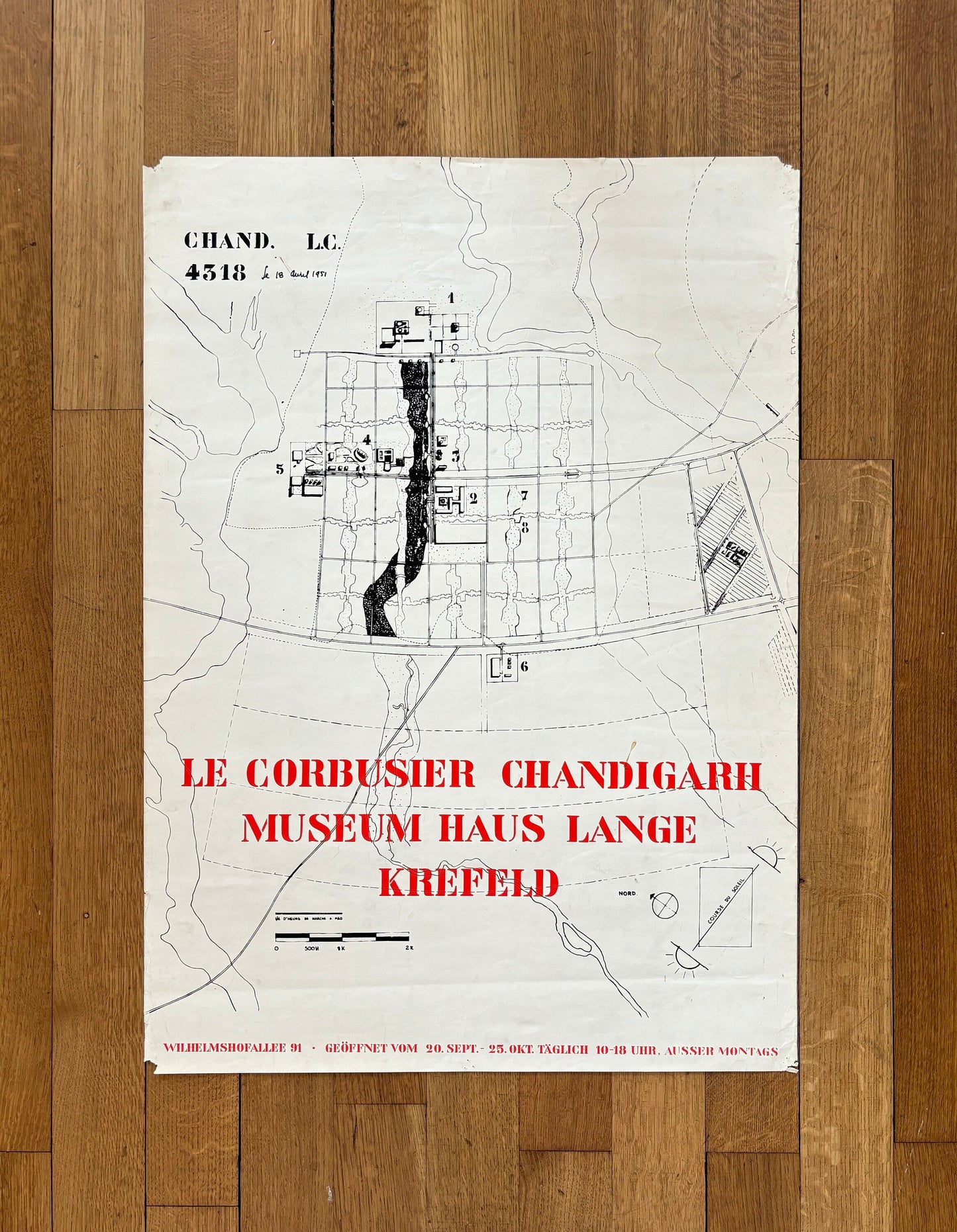 Le Corbusier original art poster - 23.6"×32.9" (60×83.5cm)