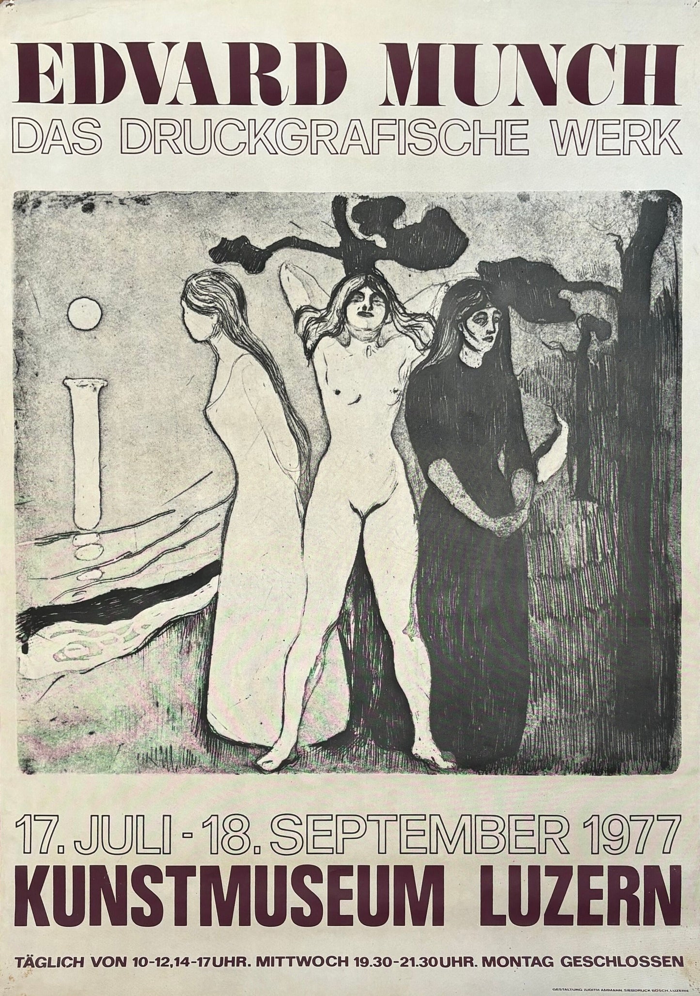 Edvard Munch original art poster - 35.4"×50.2" (90×127.5cm)