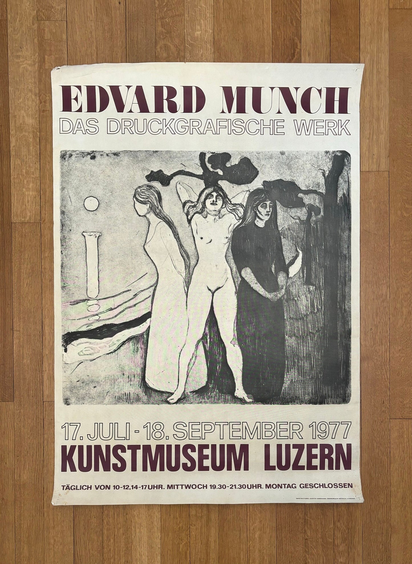 Edvard Munch original art poster - 35.4"×50.2" (90×127.5cm)