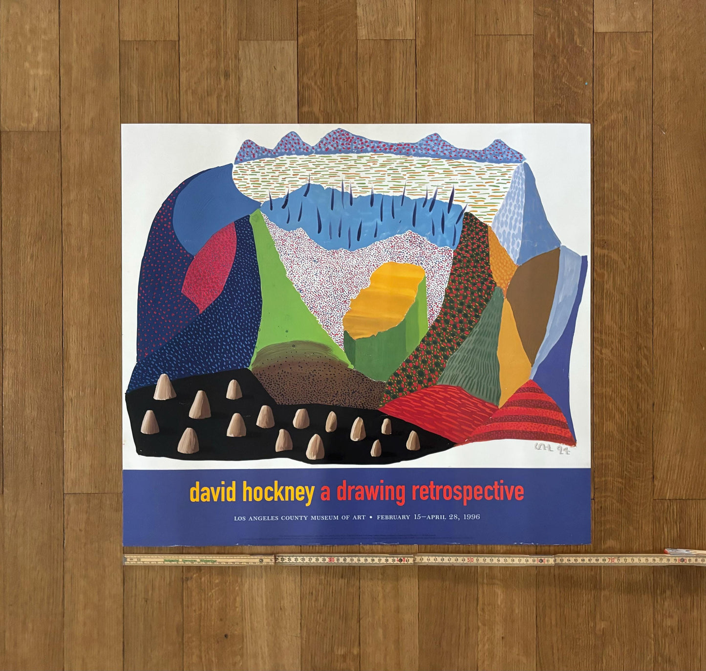 David Hockney original art poster - 26.8"×24.0" (68×61cm)