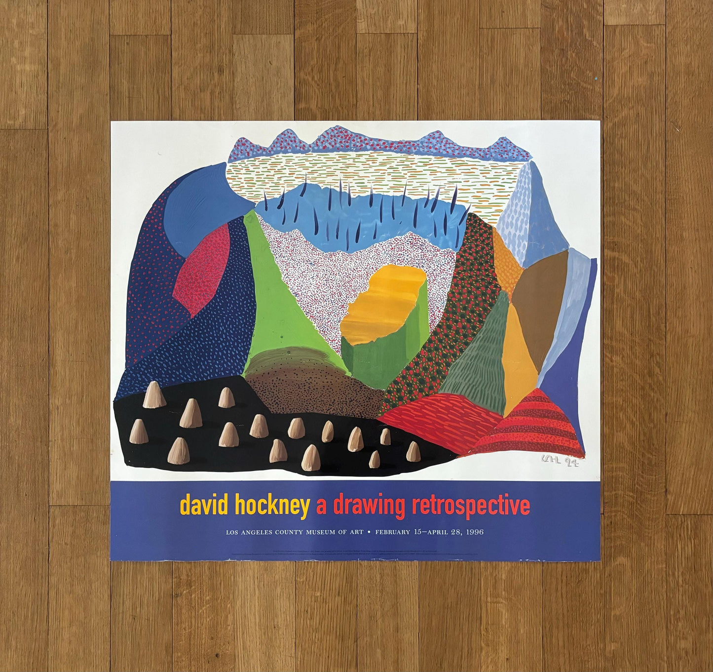 David Hockney original art poster - 26.8"×24.0" (68×61cm)