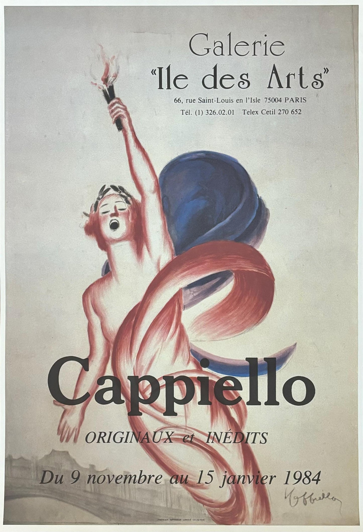 Leonetto Cappiello original art exhibition poster - 16.1"×23.4" (41×59.5cm)