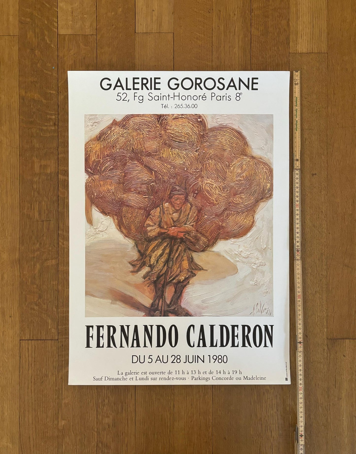 Fernando Calderon original art exhibition poster - 19.3"×27.2" (49×69cm)