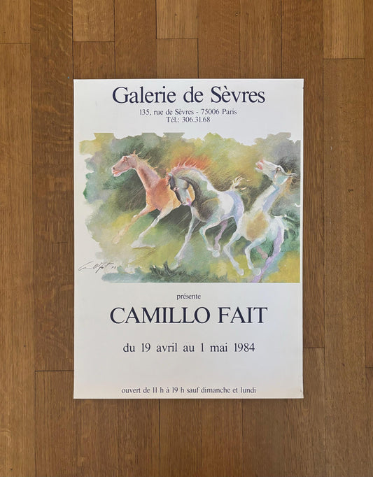 Camillo Fait original art exhibition poster - 18.7"×25.8" (47.5×65.5cm)