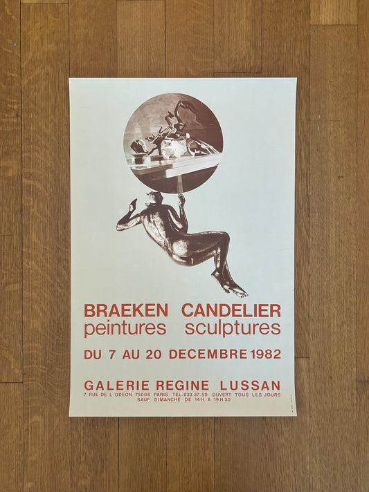 christian candelier and bernard braeken original art exhibition poster - 15.9"×23.6" (40.5×60cm)