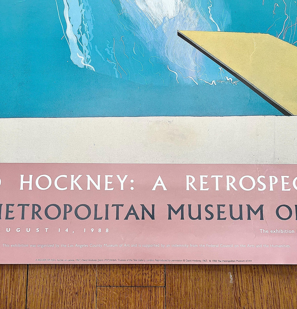 David Hockney original exhibition poster used - 28.1"×33.1" (71.5×84cm)